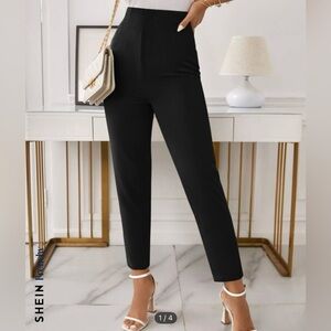 SHEIN Solid High Waist Tapered Pants